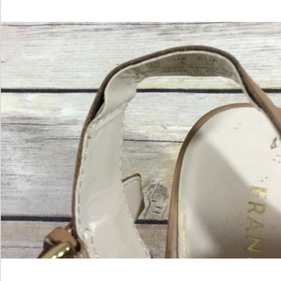 Franco Sarto Womens Leather Sandal Wedge Cork Heel - Picture 6 of 8